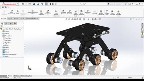 Part Rocker Bogie Mechanism All Parts Design Tutorial In Solidworks