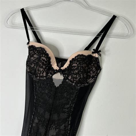 Victoria’s Secret Black Lace Bustier Corset Size 34b  Gem