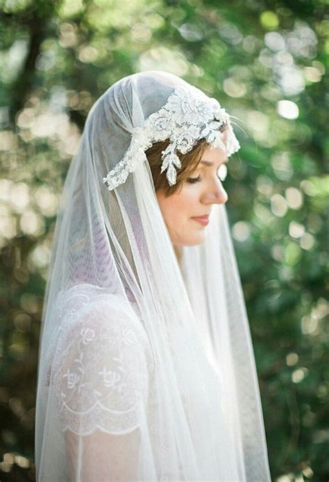 Juliet Cap Bridal Veil with Alençon Lace English Net by