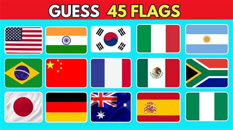 Guess The Country By The Flag 🚩 Quiz 45 Flag In Easy Medium And Hard 5 Second Quizuwe Youtube