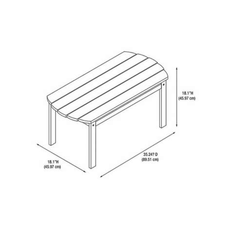Hawthorne Collection Adirondack Patio Wood Coffee Table In Teak Brown