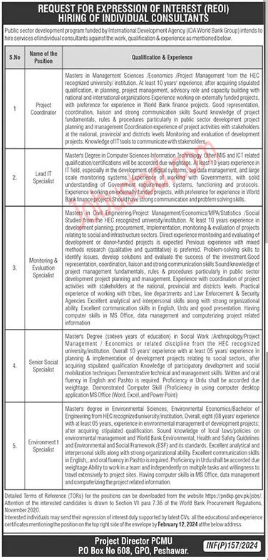 Public Sector Organization Peshawar Jobs 2024 Advertisement