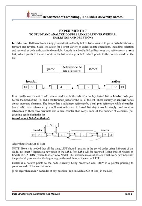 Lab 07 Dsa Assignment Department Of Computing Fest Indus