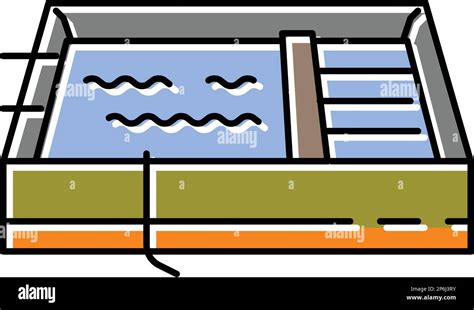 Solvent Extraction Tanks Copper Color Icon Vector Illustration Stock