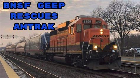 Hd 60fps Bnsf Geep Rescues Amtrak Warbonnet Csx Leaders And More