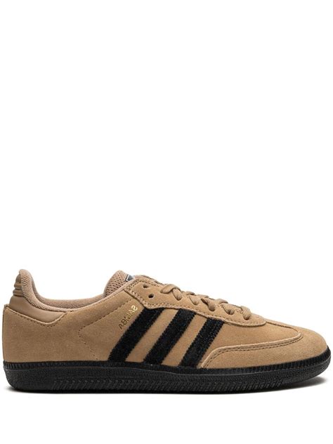 Samba ADV Suede Sneakers From Adidas Featuring Beige Core Black Suede