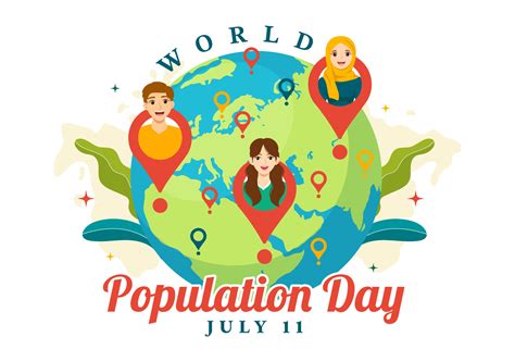 World Population Day Vector Illustration On 11th July To Raise