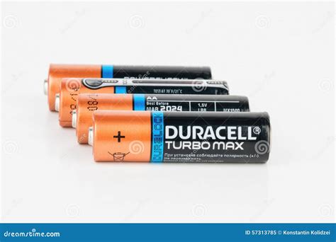 Duracell Turbo Max Alkaline AA Battery. Editorial Image - Image of ...