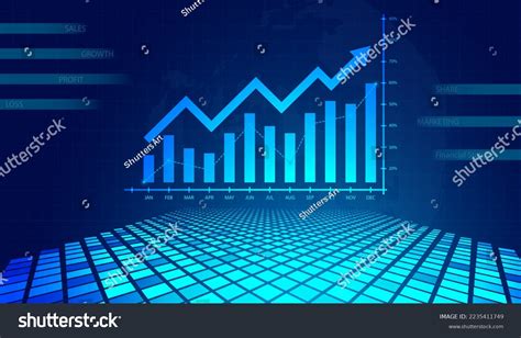 Market Data Background Financial Stats Histogram Stock Illustration