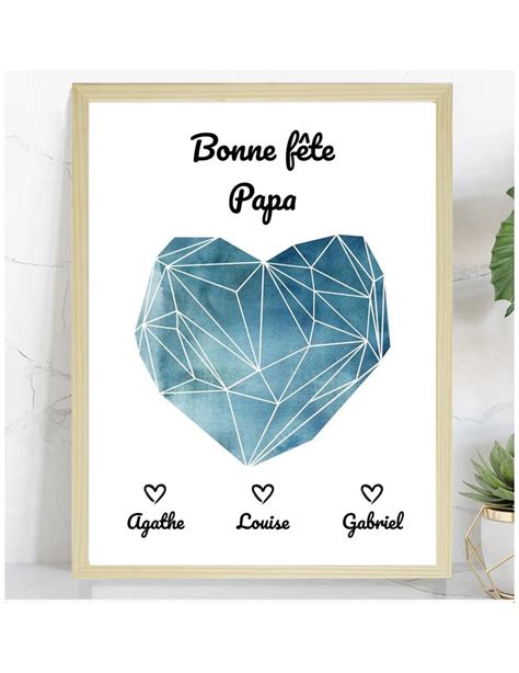 Tableau F Te Des P Res Cadre Personnalis Cadeau