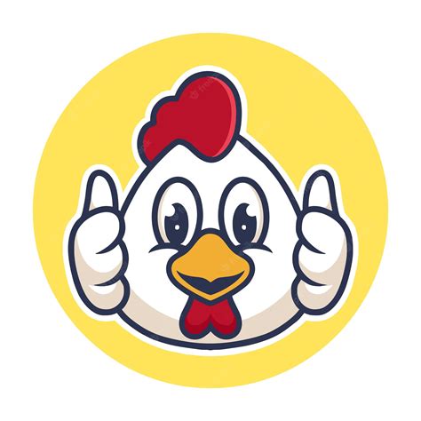 Premium Vector Chicken Thumbs Up Cartoon Icon Logo Vector