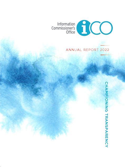 Ico 2022 Annual Report Final Pdf Transparency Behavior