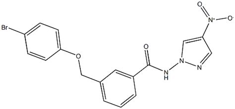 CAS 512825 01 3 3 4 Bromophenoxy Methyl N 4 Nitro 1H Pyrazol 1