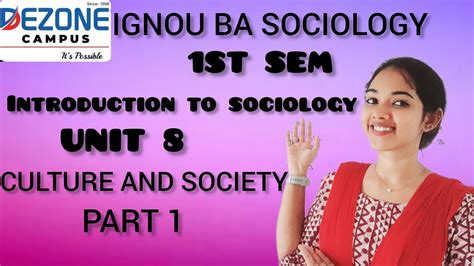 IGNOU BA SOCIOLOGY 1ST SEM INTRODUCTION TO SOCIOLOGY 1 UNIT 8 CULTURE