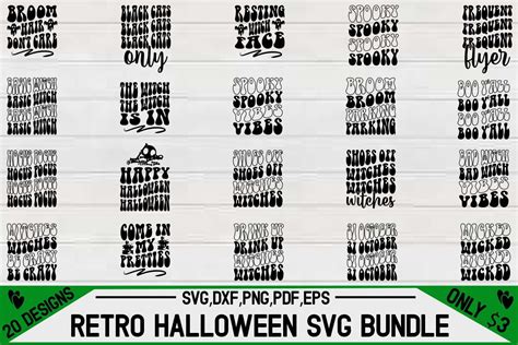 Retro Halloween Svg Bundle Bundle Creative Fabrica