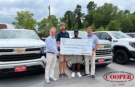 Cooper Chevrolet Gmc To Provide Colleton County Recreation Department