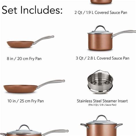 Tramontina 11 Piece Nonstick Cookware Set Copper Nortram Retail