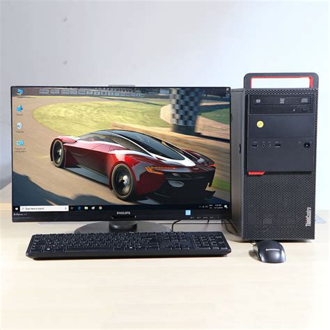 Complet Lenovo Thinkcentre M800 Tour Core I3 6th Gén Ram 8go Ddr4 Ssd 128go Hdd 500go