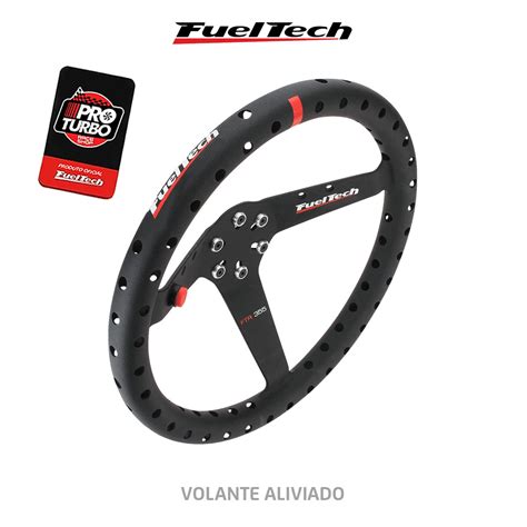 Volante Fuel Tech Aluminio Aliviado Preto Fueltech