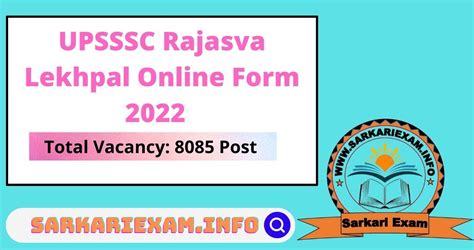 Upsssc Up Rajasva Lekhpal 2022 Exam Date For 8085 Post Sarkari