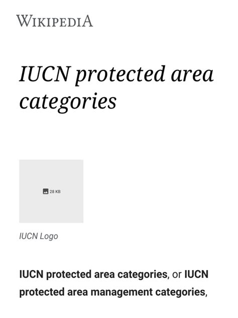 Iucn Protected Area Categories Or Iucn Protected Area Management