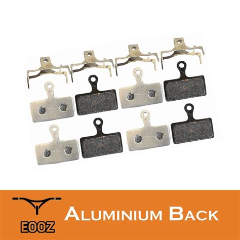 4 Pairs Lightweight Bike Semi Metallic Disc Brake Pads Aluminum Alloy