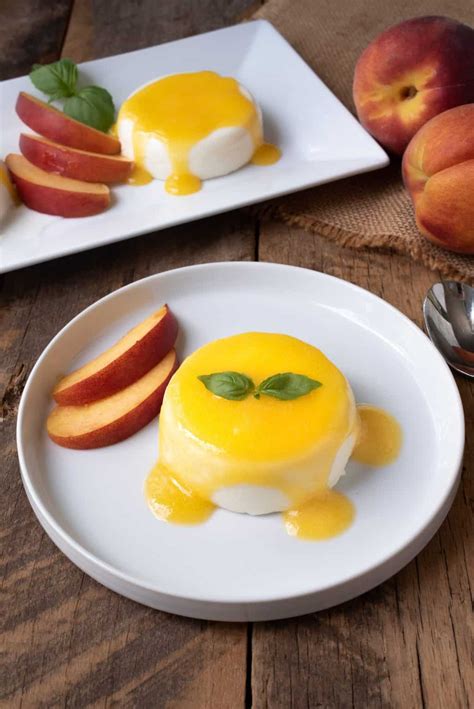 Panna Cotta With Peach Sauce Culinary Ginger