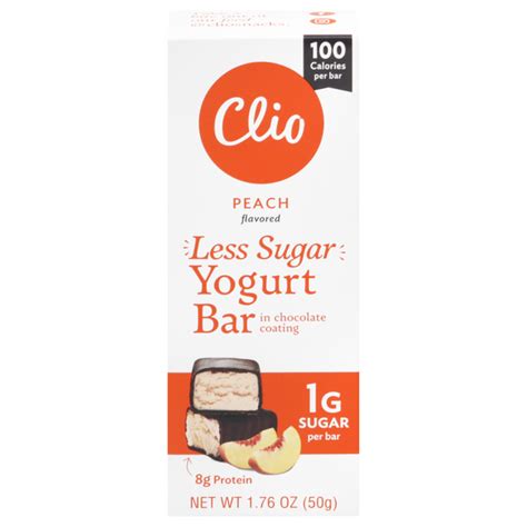 Clio Less Sugar Yogurt Bars Nutrition Facts Usa Stockists