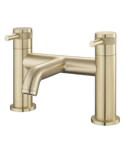 Aqualla Kyloe Deck Mounted Bath Filler Brushed Brass Ko Bf Bb