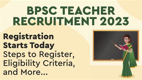 BPSC Teacher Recruitment 2023: Registration Starts Today, Steps to Register, Eligibility ...