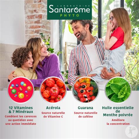 Santarome Vita Max Multivitamines Effervescent Énergie Goût Citron Vert