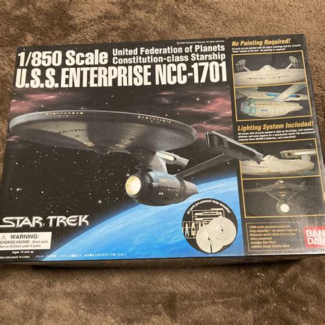 【未使用】スタートレック Uss エンタープライズ Ncc 1701 1 850 Bandai 未組立 Star Trek Uss の落札情報詳細 ヤフオク落札価格情報 オークフリー