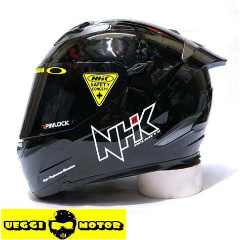 Jual Helm Nhk Rx9 Paket Black Metalic Ganteng Flat Visor Iradium Di