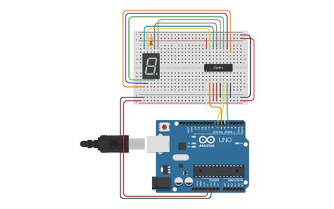 Circuit Design Display 7 Segmentos Com Cd4511 Tinkercad