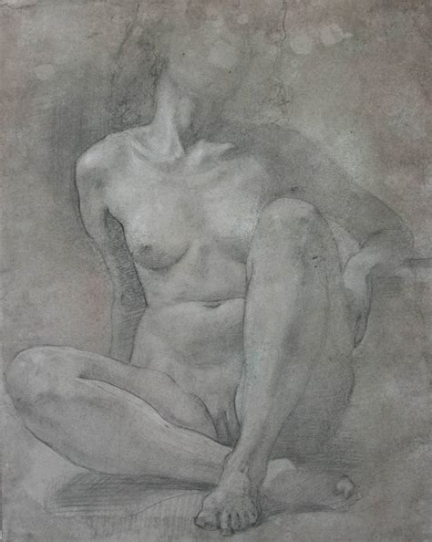 Nude Figure Drawing By Mikhail Solovev Saatchi Art