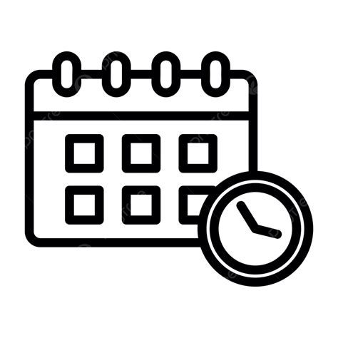 Schedule Line Icon Vector Schedule Icon Calendar Schedule Png And