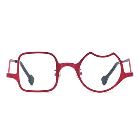 Randy Square Red Glasses - Aoolia.com