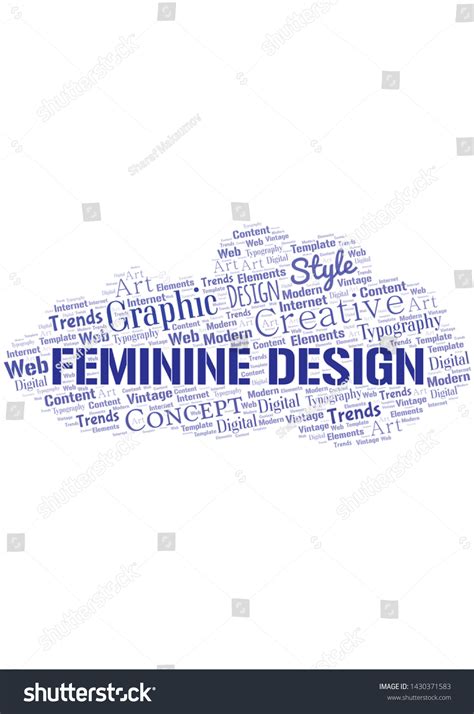 Feminine Design Word Cloud Wordcloud Made With Royalty Free Stock