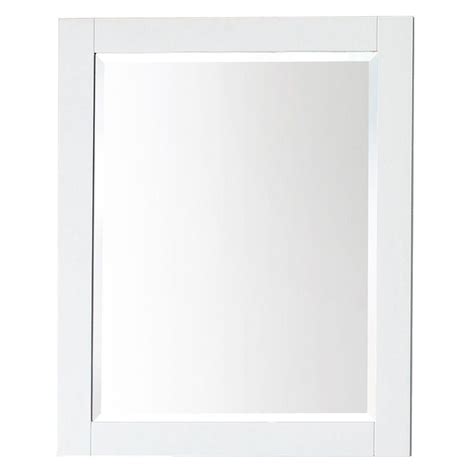 Avanity Transitional 32 In L X 24 In W Framed Wall Mirror In White