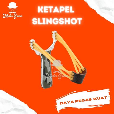 Jual Ketapel Berburu Alumunium Besi Slingshot Catapult Survival Tools