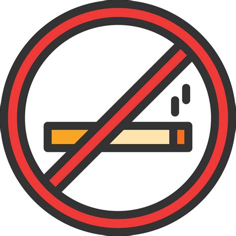 No Smoking Line Filled Icon Vector Art At Vecteezy