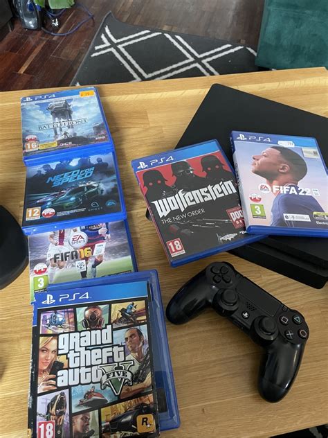 Konsola PS4 slim 1TB 2 pady okablowanie gry KR Kraków Kup teraz