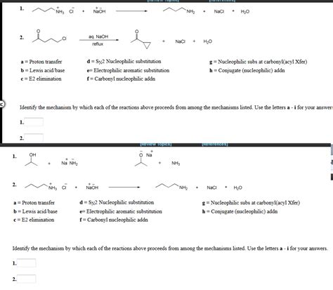 Solved Identify the mechanism by which each of the reactions | Chegg.com 