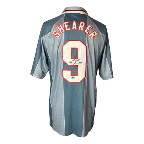 Alan Shearer Signed England National Team Umbro Jersey Beckett