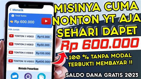 Cuma Nonton Video Youtube Dapet Ribu Per Hari Aplikasi Penghasil