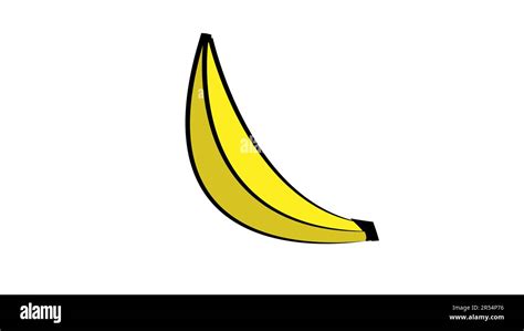 Fresh Banana Cartoon Vector Icon Isolated On White Stock Vector Image