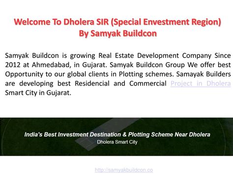 Ppt Residential Plotting Scheme For Investment In Dholera Sir