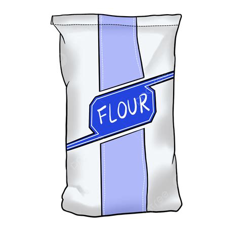 Concise White Transparent Concise Flour Clip Art Bag Flour Cartoon