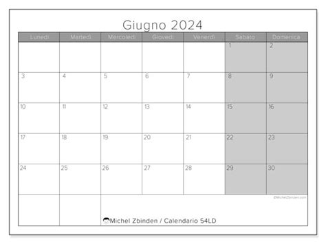 Calendario Giugno Michel Zbinden It