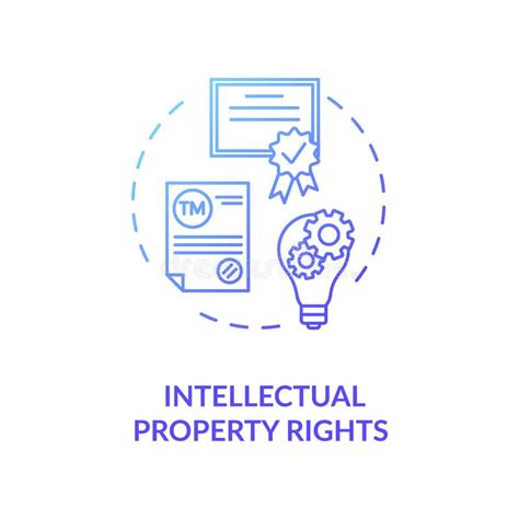 Intellectual Property Rights Concept Icon Stock Vector - Illustration ...